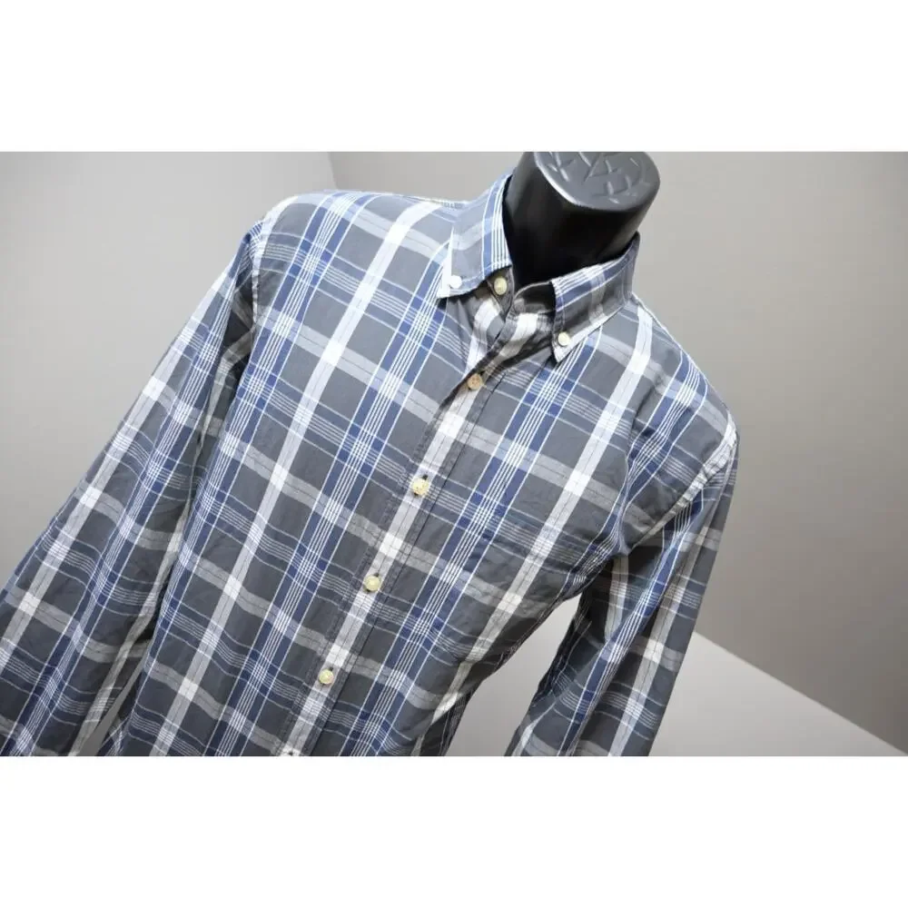 J Crew‎ Dress Shirt Classic Fit Casual Plaid Button Up Long Sleeve Mens Medium